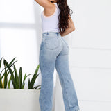 STRAIGHT JEAN STRECH CON PINZAS LATERALES